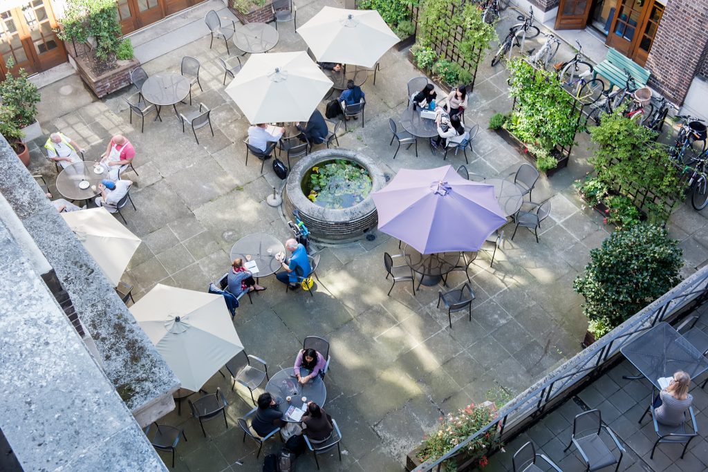 The Friends House courtyard